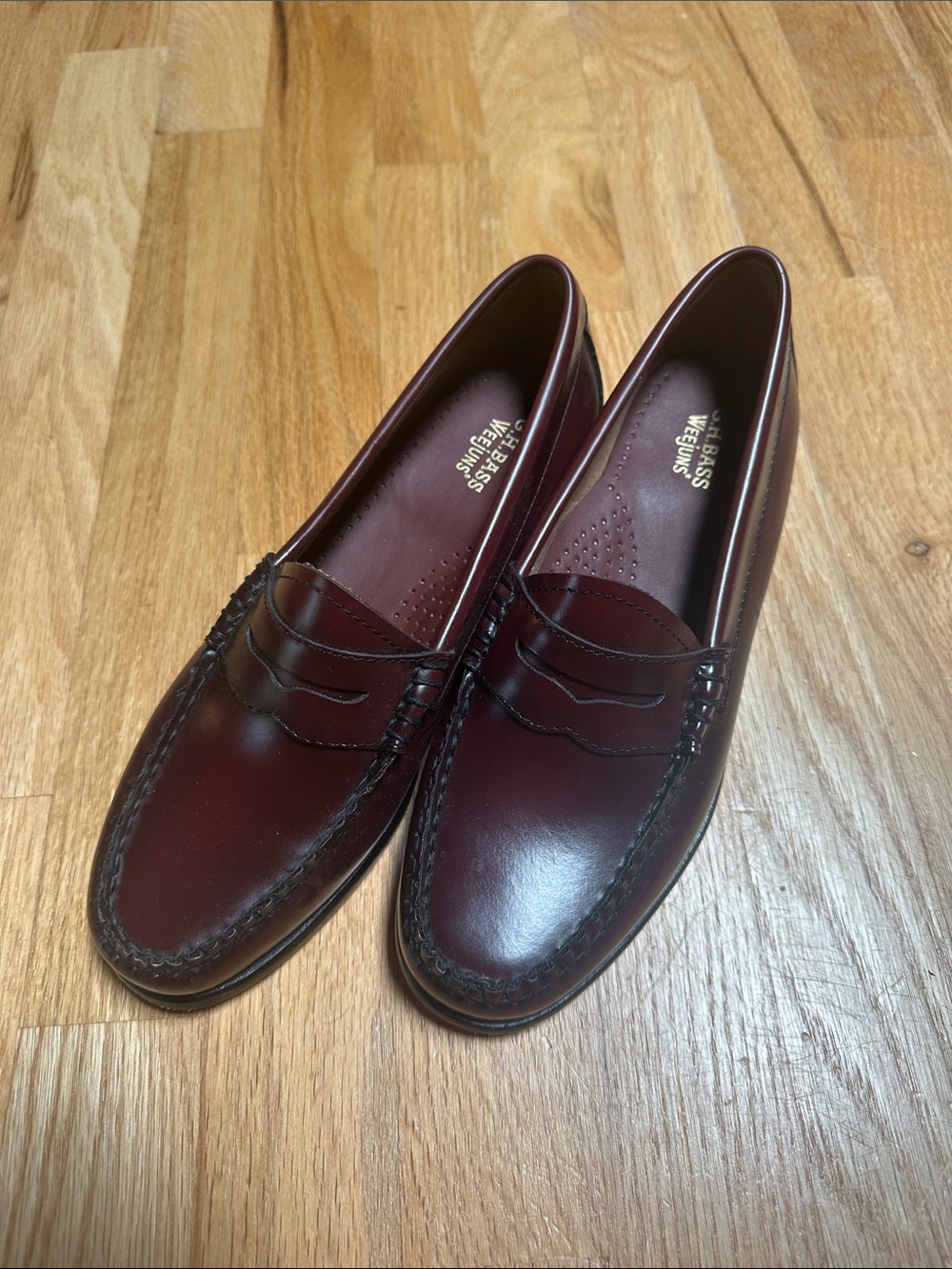 G.H. Bass & Co. Burgundy Penny Loafers